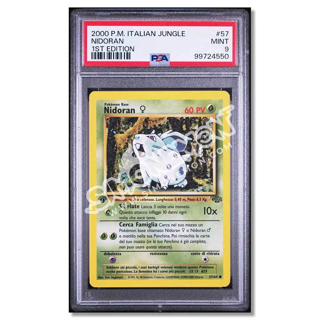 Nidoran 57/64 Jungle 1st Edition PSA 9 (IT)