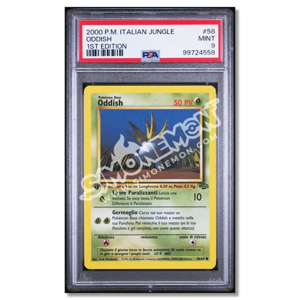 Oddish 58/64 Jungle 1st Edition PSA 9 (IT)