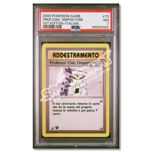 Professor Oak l'impostore 73/102 Set Base 1st Edition PSA 7 (IT)