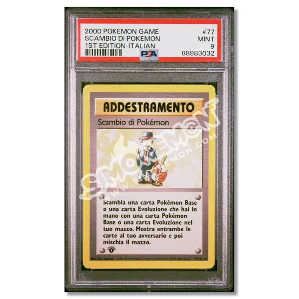 Scambio di Pokemon 77/102 Set Base 1st Edition PSA 9 (IT)