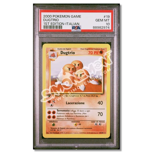 Dugtrio 19/102 Set Base 1st Edition PSA 10 (IT)