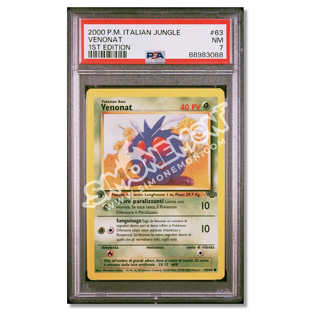 Venonat 63/64 Jungle 1st Edition PSA 7 (IT)