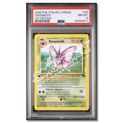 Venomoth 29/64 Jungle 1st Edition PSA 8 (IT)