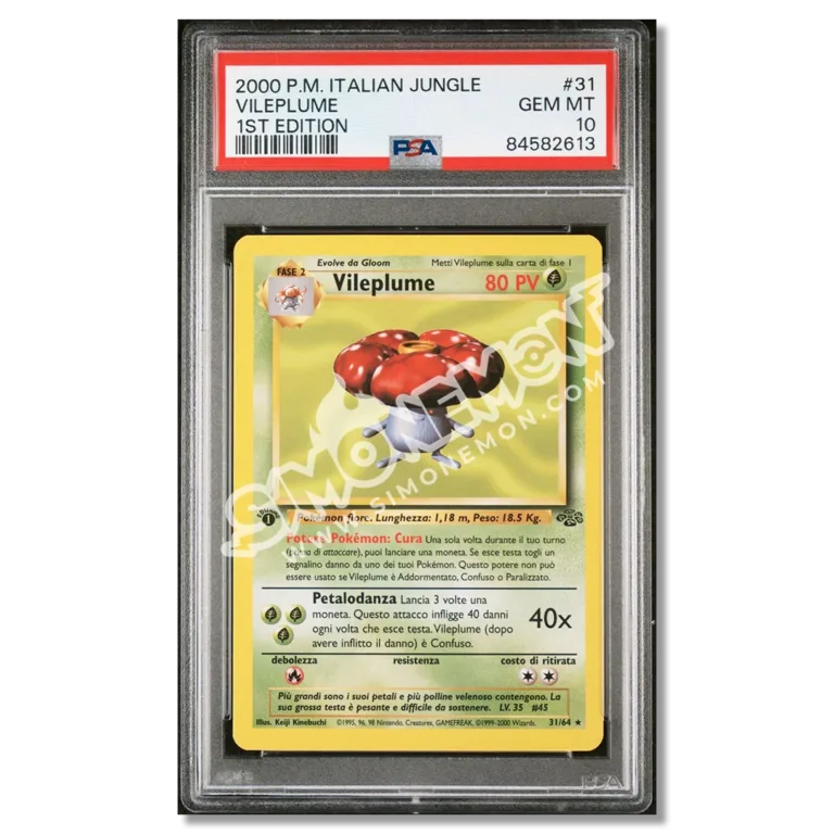 Vileplume 31/64 Jungle 1st Edition PSA 10 (IT)