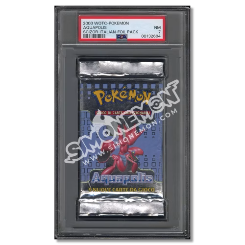 Pokémon Bustina Acquapolis e-Card 2003 Scizor PSA 7 (IT)