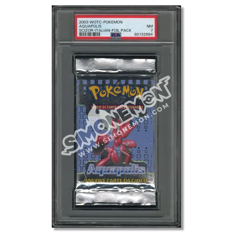 Pokémon Bustina Acquapolis e-Card 2003 Scizor PSA 7 (IT)