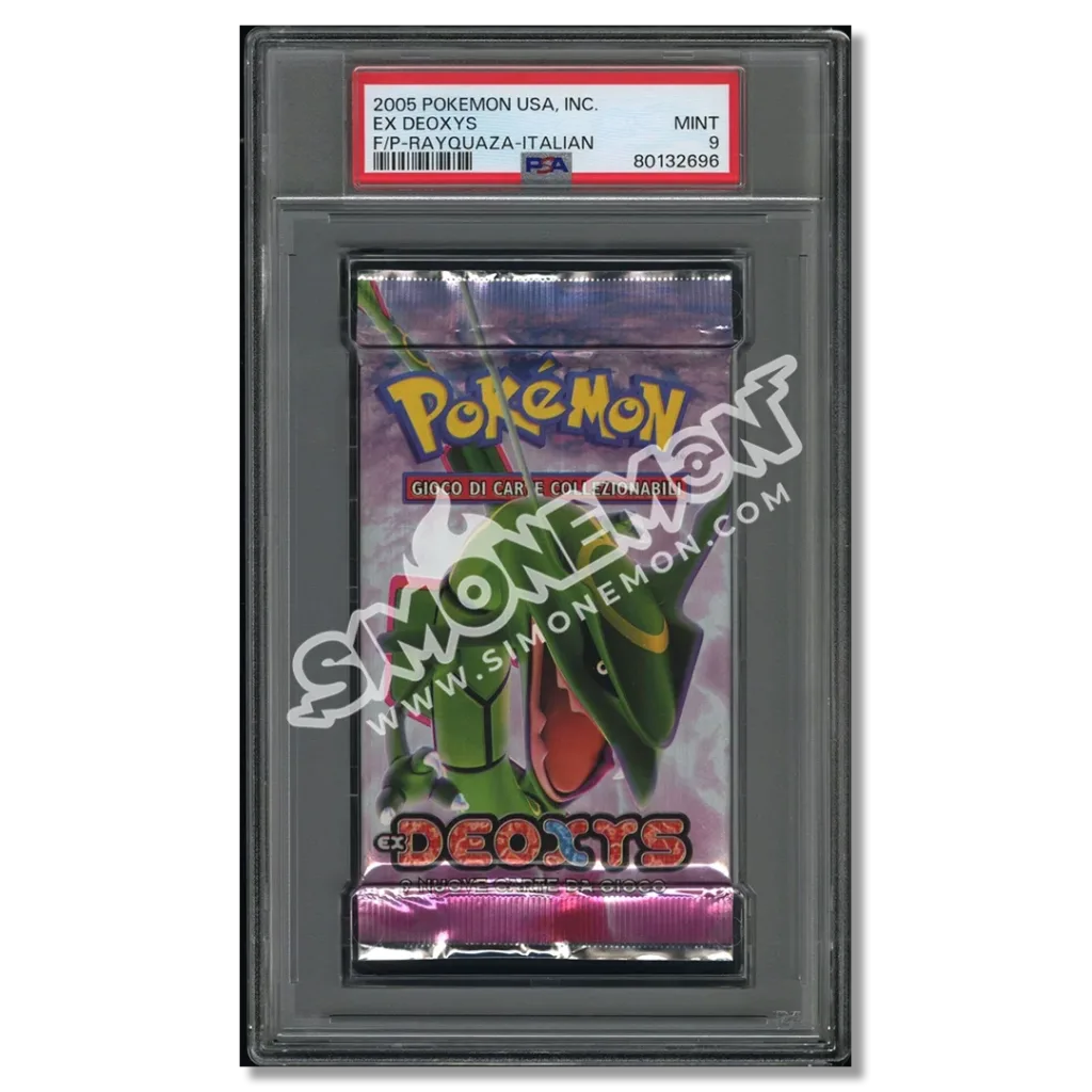 Pokémon Bustina Ex Deoxis EX 2005 Rayquaza PSA 8 (IT)