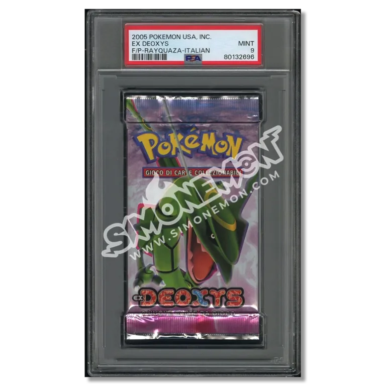 Pokémon Bustina Ex Deoxis EX 2005 Rayquaza PSA 8 (IT)