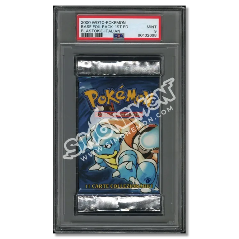 Pokémon Bustina Set Base 1st Edition Base Set 2000 Blastoise PSA 9 (IT)