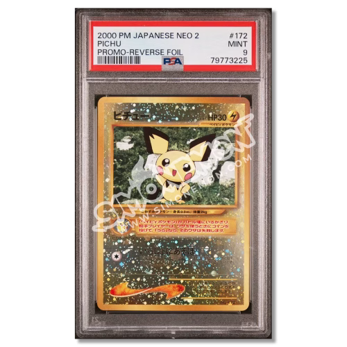 Pichu Promo Reverse Foil 172 Neo 2 PSA 9 (JP)