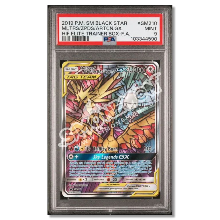 Moltres Zapdos Articuno GX 210 Destino Sfuggente PSA 9 (EN)