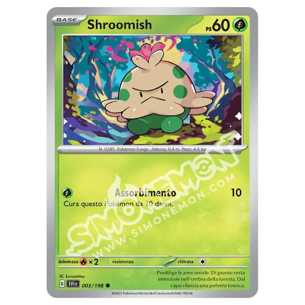 Shroomish 003/198 Scarlatto e Violetto Reverse (IT)