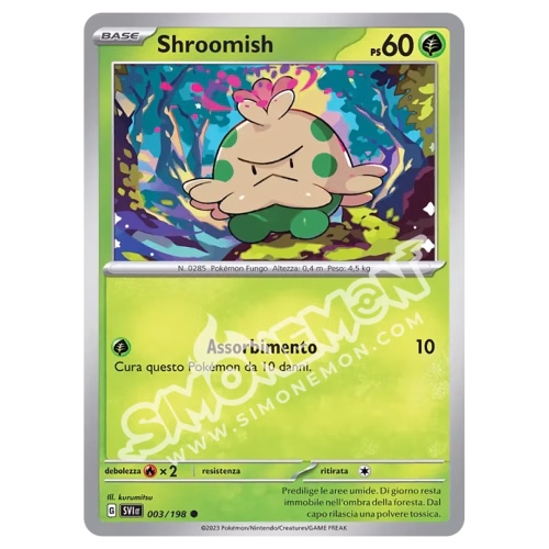 Shroomish 003/198 Scarlatto e Violetto Reverse (IT)