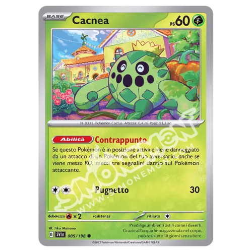 Cacnea 005/198 Scarlatto e Violetto Reverse (IT)