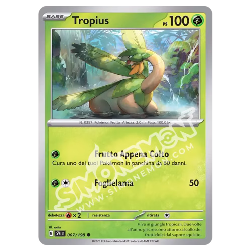 Tropius 007/198 Scarlatto e Violetto Reverse (IT)