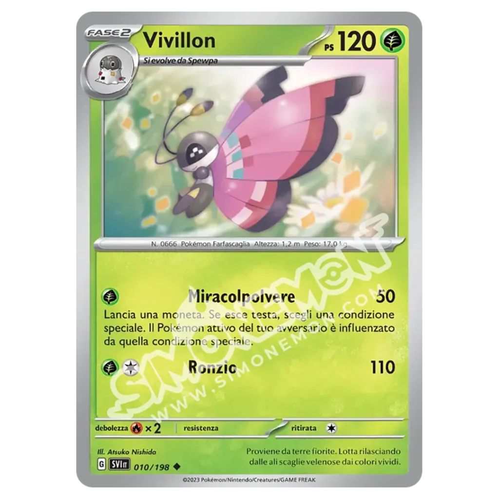 Vivillon 010/198 Scarlatto e Violetto  (IT)