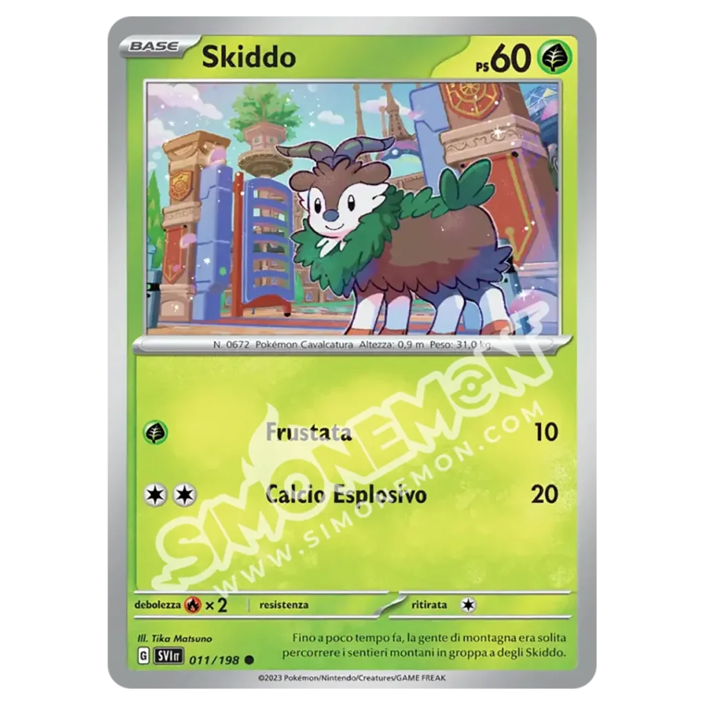 Skiddo 011/198 Scarlatto e Violetto Reverse (IT)