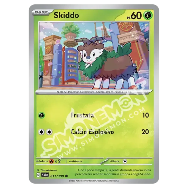 Skiddo 011/198 Scarlatto e Violetto Reverse (IT)