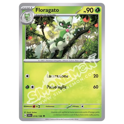 Floragato 014/198 Scarlatto e Violetto Reverse (IT)