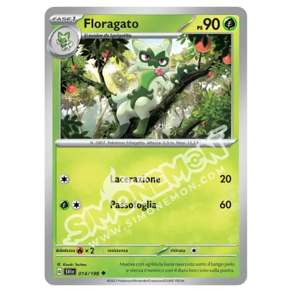 Floragato 014/198 Scarlatto e Violetto Reverse (IT)