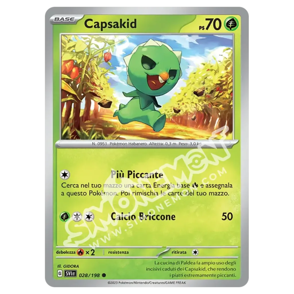 Capsakid 028/198 Scarlatto e Violetto Reverse (IT)