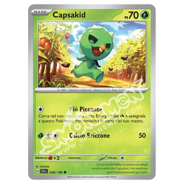 Capsakid 028/198 Scarlatto e Violetto Reverse (IT)