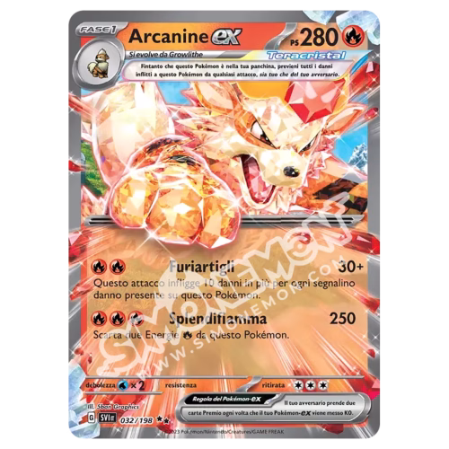 Arcanine-ex 032/198 Scarlatto e Violetto (IT)