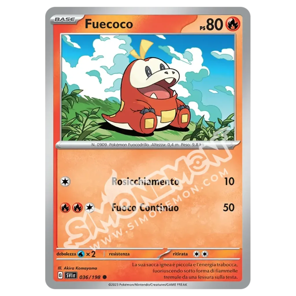 Fuecoco 036/198 Scarlatto e Violetto Reverse (IT)