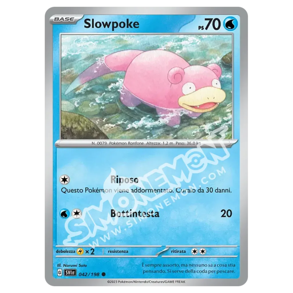 Slowpoke 042/198 Scarlatto e Violetto Reverse (IT)