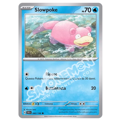 Slowpoke 042/198 Scarlatto e Violetto Reverse (IT)