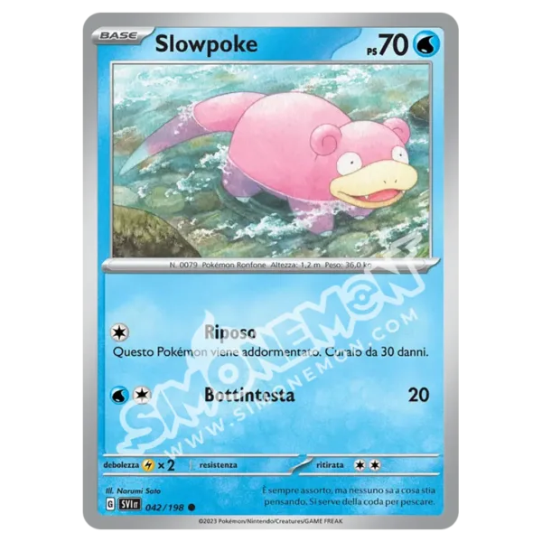 Slowpoke 042/198 Scarlatto e Violetto Reverse (IT)