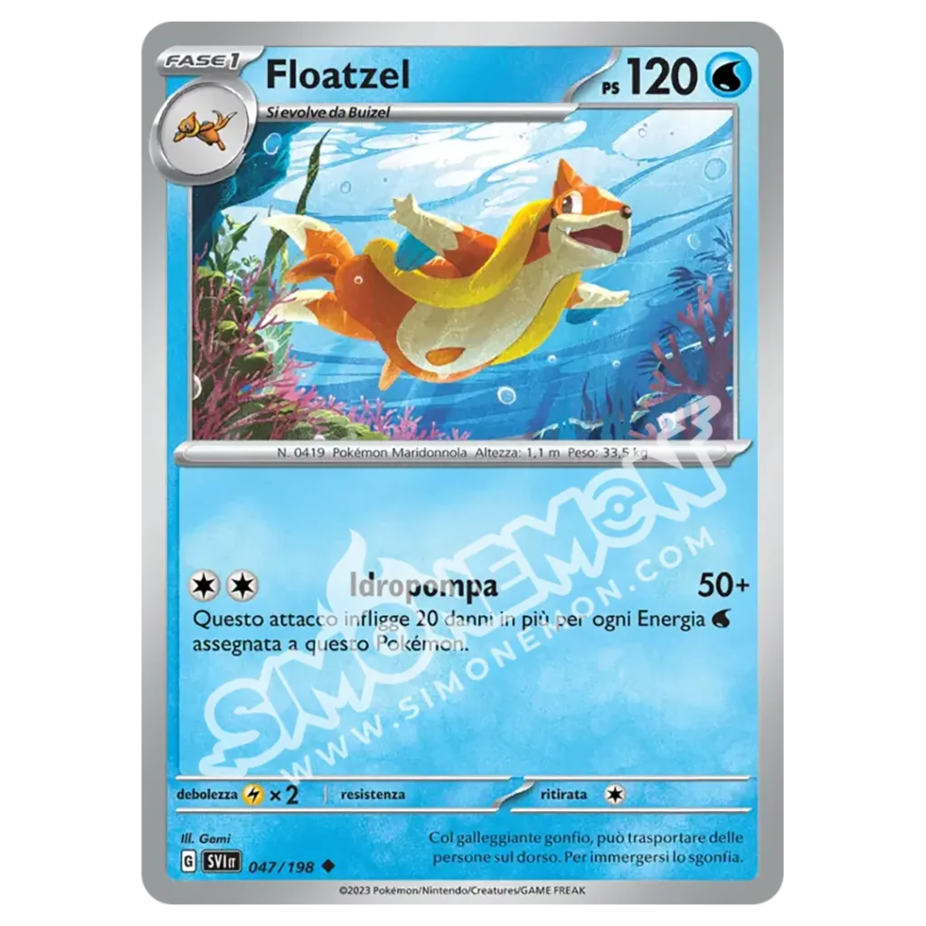 Floatzel 047/198 Scarlatto e Violetto Reverse (IT)
