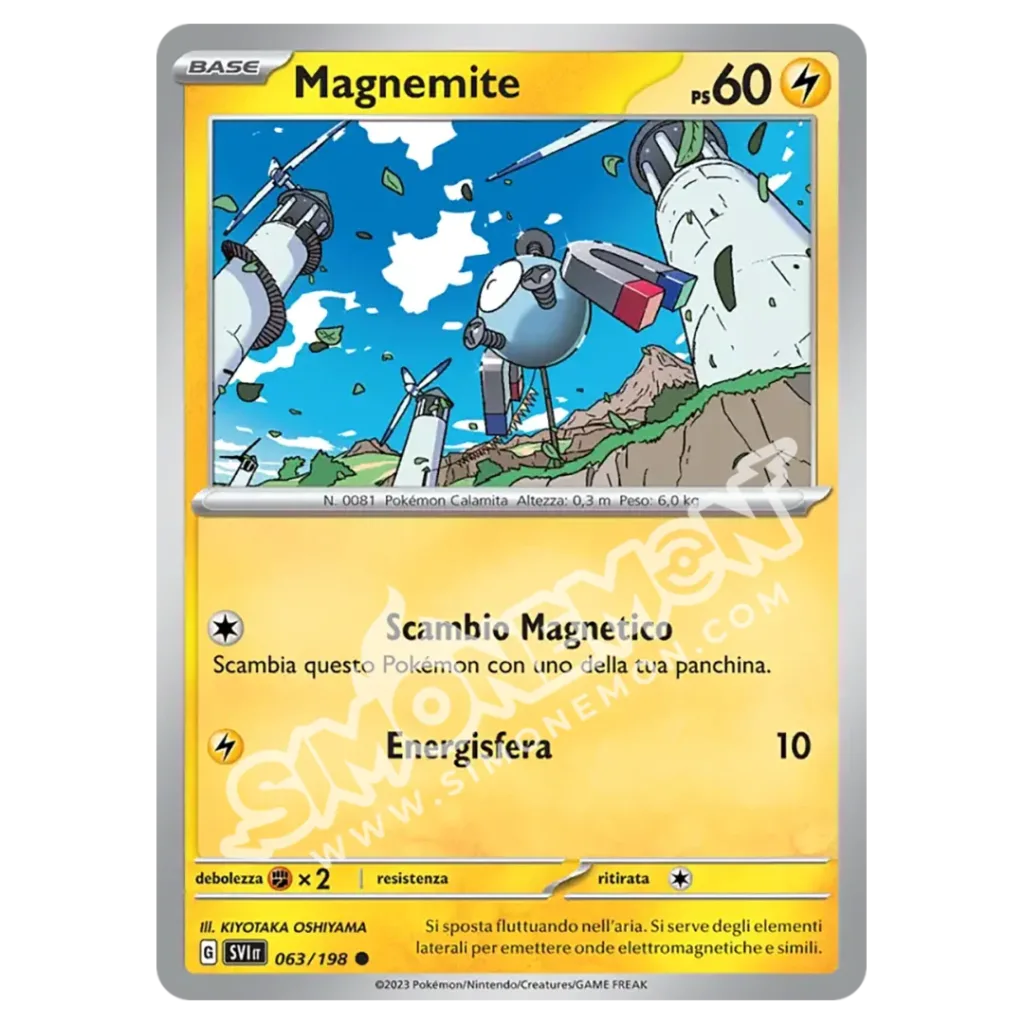 Magnemite 063/198 Scarlatto e Violetto Reverse (IT)