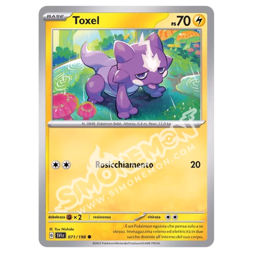 Toxel 071/198 Scarlatto e Violetto Reverse (IT)