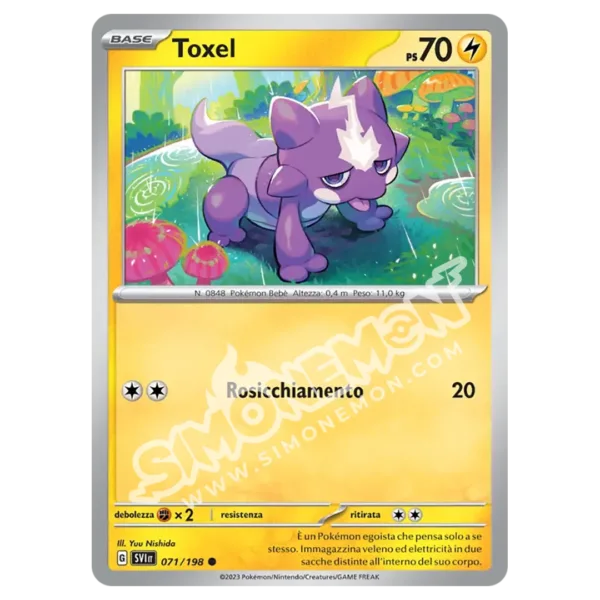 Toxel 071/198 Scarlatto e Violetto (IT)