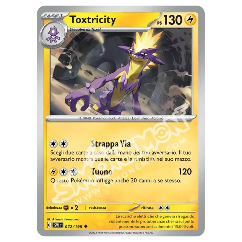 Toxtricity 072/198 Scarlatto e Violetto Reverse (IT)