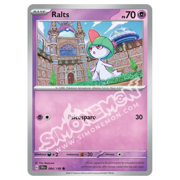 Ralts 084/198 Scarlatto e Violetto Reverse (IT)
