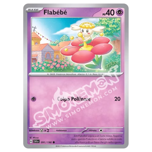Flabébé 091/198 Scarlatto e Violetto Reverse (IT)