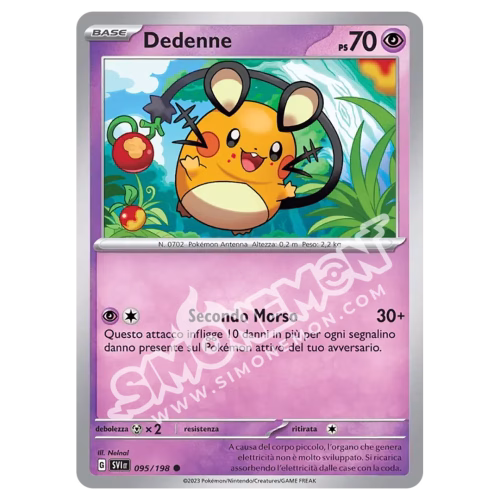 Dedenne 095/198 Scarlatto e Violetto Reverse (IT)