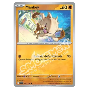 Mankey 107/198 Scarlatto e Violetto Reverse (IT)