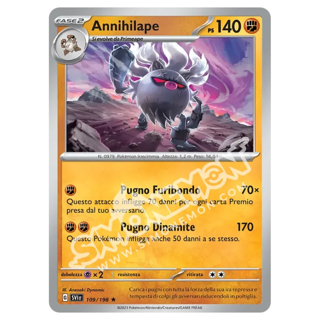 Annihilape 109/198 Scarlatto e Violetto Foil (IT)
