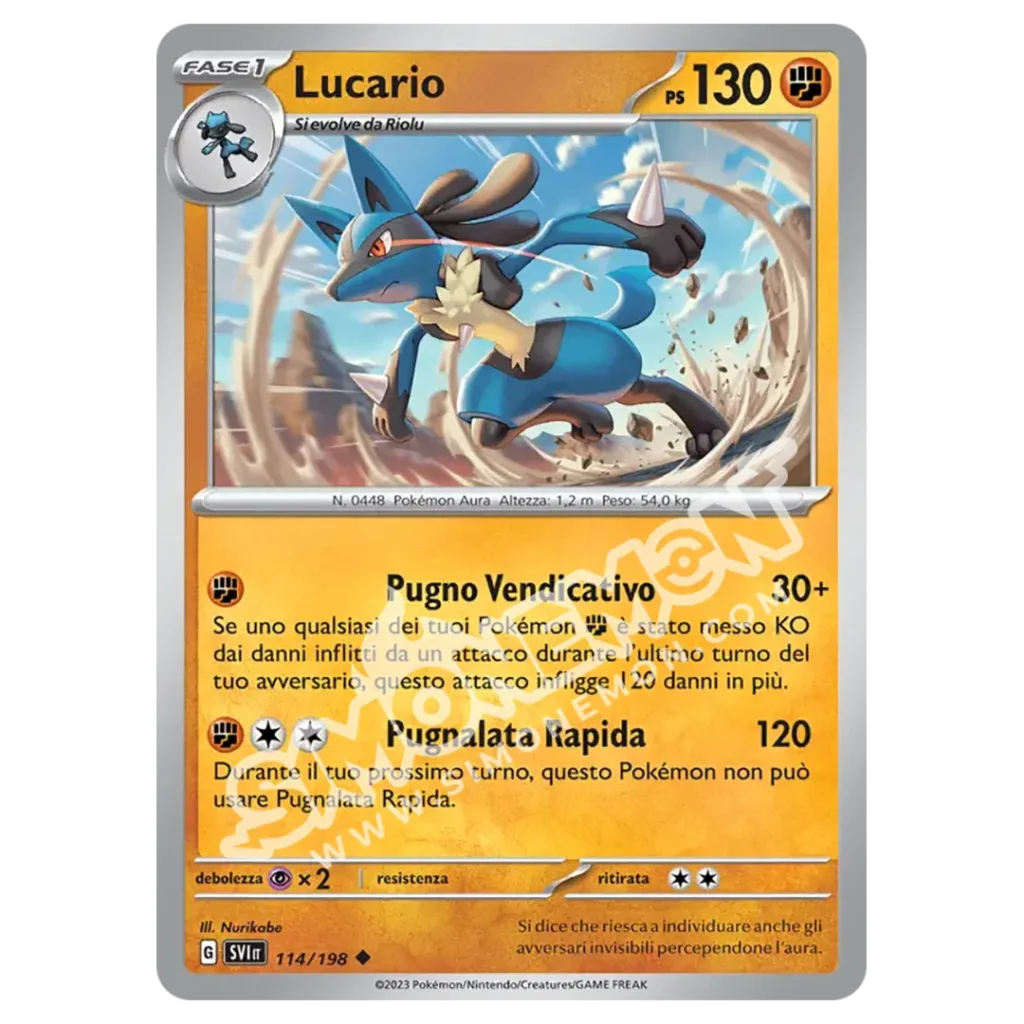 Lucario 114/198 Scarlatto e Violetto Reverse (IT)