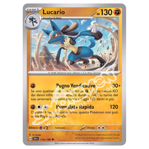Lucario 114/198 Scarlatto e Violetto Reverse (IT)