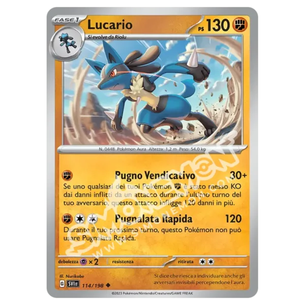 Lucario 114/198 Scarlatto e Violetto Reverse (IT)