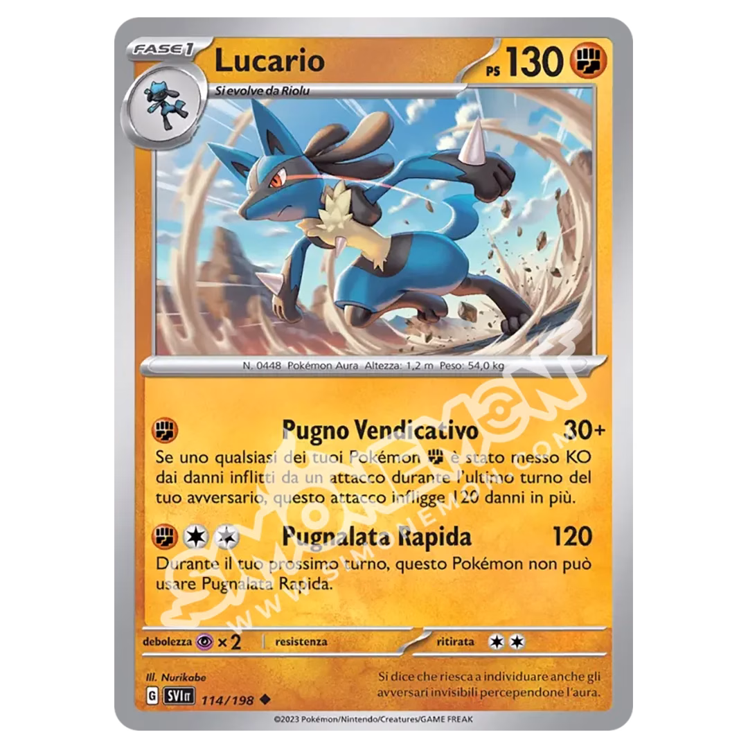 Lucario 114/198 Scarlatto e Violetto Reverse (IT)