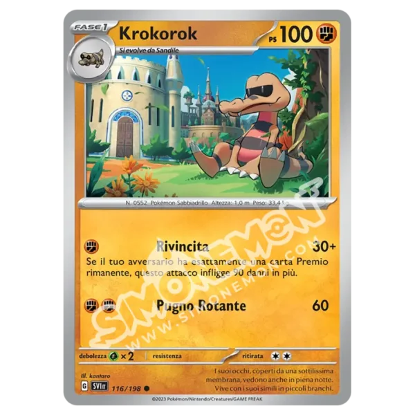Krokorok 116/198 Scarlatto e Violetto Reverse (IT)