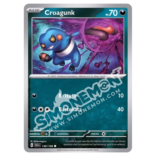 Croagunk 130/198 Scarlatto e Violetto Reverse (IT)