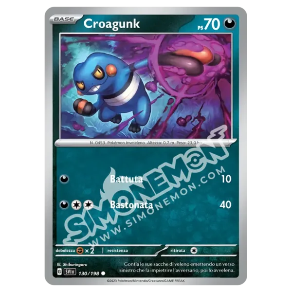 Croagunk 130/198 Scarlatto e Violetto Reverse (IT)
