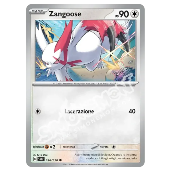 Zangoose 146/198 Scarlatto e Violetto Reverse (IT)