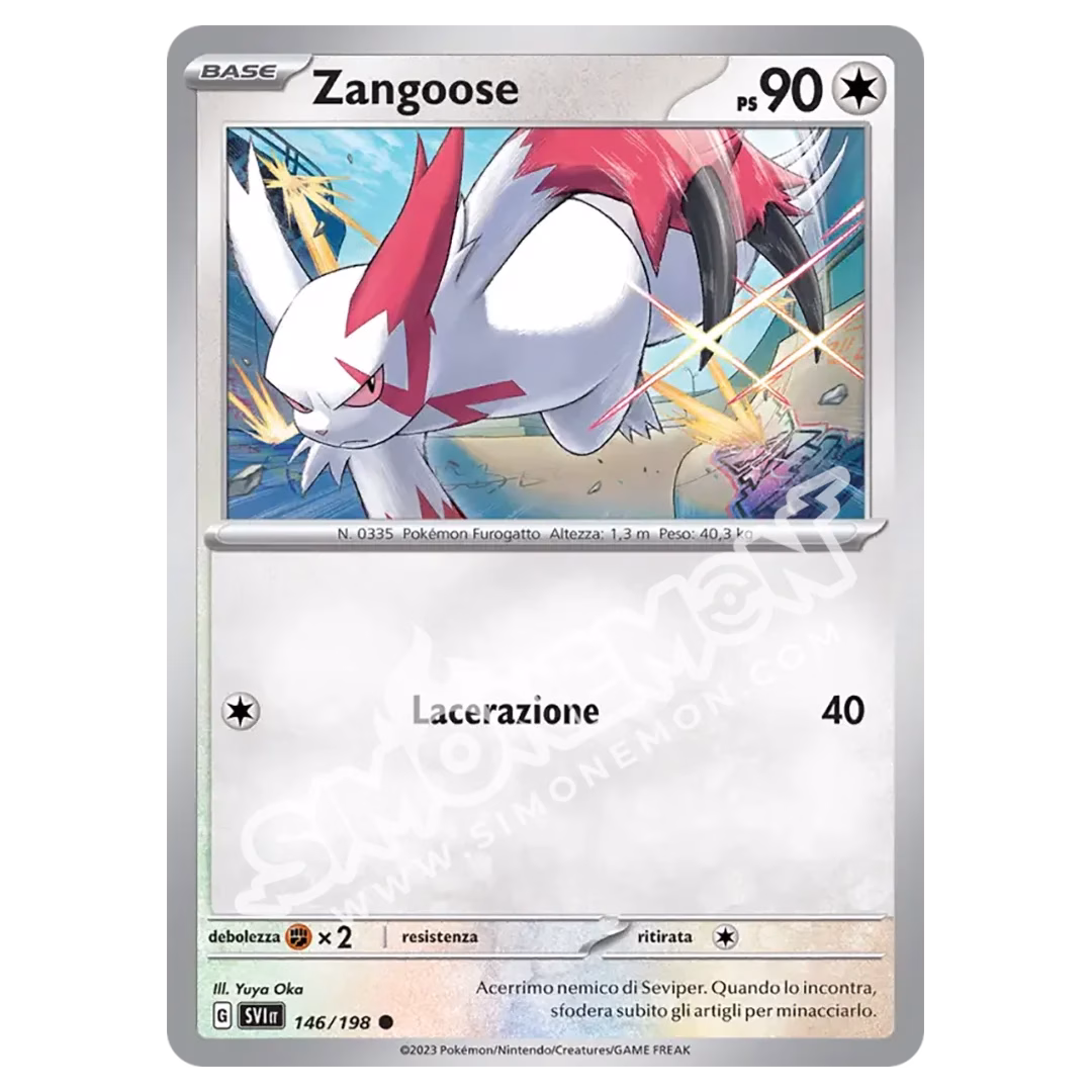 Zangoose 146/198 Scarlatto e Violetto Reverse (IT)